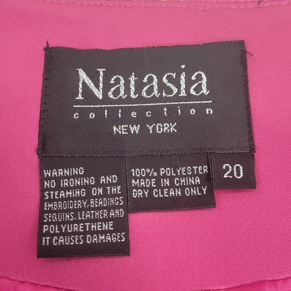 Natasia Collection New York 2 Piece Jacket Skirt Set Pink Womens Size 20 Formal - Picture 5 of 14